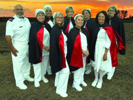 Members of the South Plains Rural Nurse Honor Guard, left to right, include Cliff Ward, Donna Riddle, Jan Buxkemper, Marie Riddle, Sandra Wallace, Patty Jouett, Debbie Nock, Lisa Huggins, and Rhonda Lehnert. (Submitted Photo)