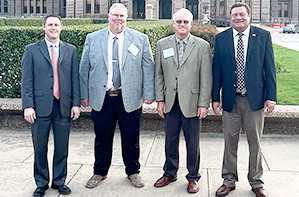 PLAINS COTTON GROWERS representatives who attended the Cotton Day at the Capitol proceedings on March 7, 2023 were PCG CEO Kody Bessent, PCG Board Member Todd Straley, PCG President Martin Stoerner, and PCG Chairman Brent Nelson,.