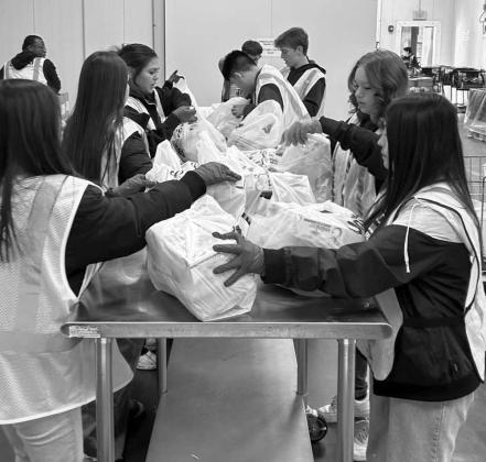 The Littlefield Wildcat Student Council went and helped at the South Plains Food Bank on December 9th, to help give back to the community. (Submitted Photos)