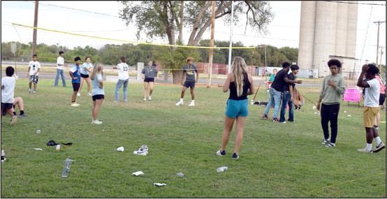 Sudan High School students were competing in the volleyball tournament at the Sudan city park during the Harvest Festival in Sudan.. (Photos by Ann Reagan)