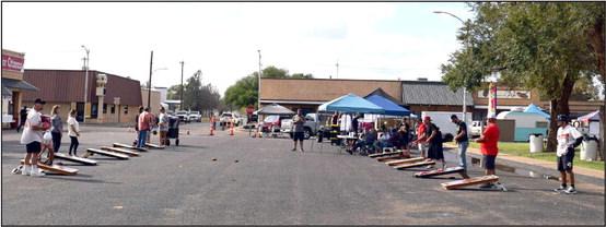 The final Cornhole rounds in progress at the Sudan Harvest Festival on Saturday, September 16, 2023.