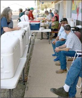 The Senior Citizens Center was doing business selling food and other items while doing a lot of visiting at the Sudan Harvest Festival on Saturday, Sept. 16, 2023.