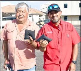 Richard Salazar and Richard Orozco were the big winners of the Sudan Harvest Festival Cornhole Tournament winning $50.00 for the first Division and $150.00 in the 2nd Division.