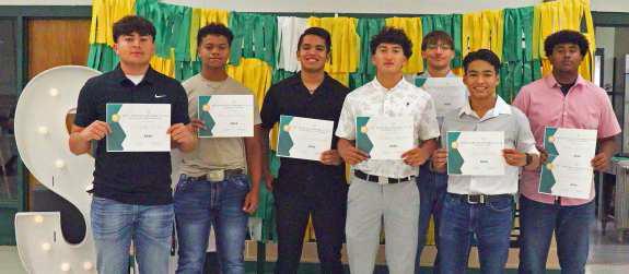 Football All-District Awards: Timothy Tovar, 1st Team All-District WR&amp;amp;LB; Donovan Stiggers, 1st Team All-District Defensive lineman; Nehemiah Castillo, 1st Team All-District Running Back&amp;amp;Cornerback; 1st Team All-District Spreadback&amp;amp;Safety; Tyler Tanaro, 1st Team Full Back&amp;amp;Nose Guard; Josiah Castillo, 2nd Team All-District Special Teams; Victor Juarez Jr., 1st Team Spread Center, 2nd Team All-District Defensivve Lineman.