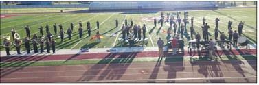 The Littlefield Marchin’ Cats Band performed at the Wildcat Marching Festival held at Wildcat Stadium in Littlefield on Tuesday, as they prepare for the UIL Region Marching Contest at Lowrey Field in Lubbock on Oct. 17th. (Staff Photo by Derek Lopez)