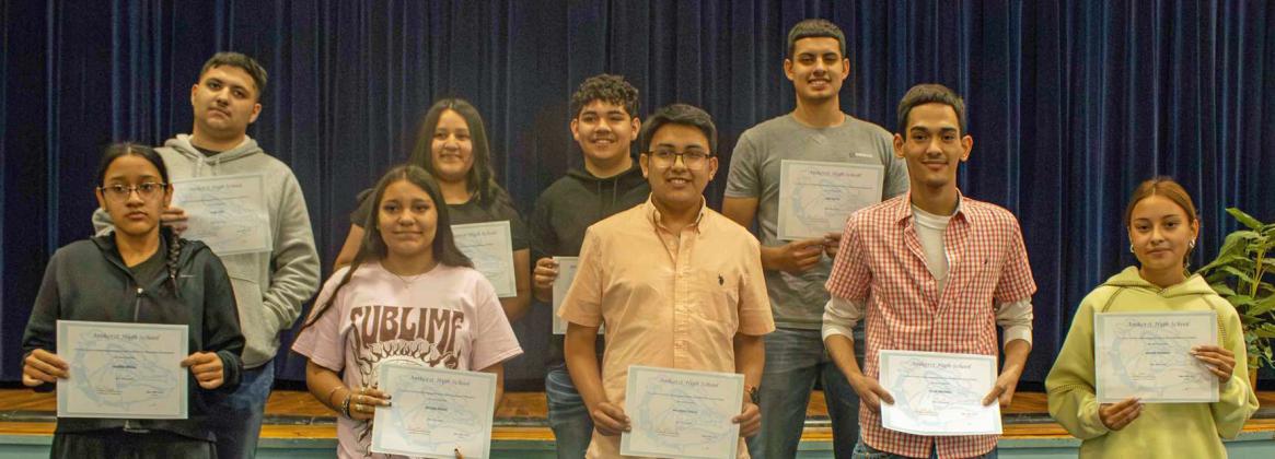 Miss Butler’s Technology Awards- (Top row L-R): Isaac Villa, Ruby Martel, Dylan Sigala and Joel Garcia Torres. (Bottom row L-R): Anita Avila Muzul, Mireya Muniz, Brennen Garcia, Cesar Gayton Morales and Isaura Jimenez. (Submitted Photo)