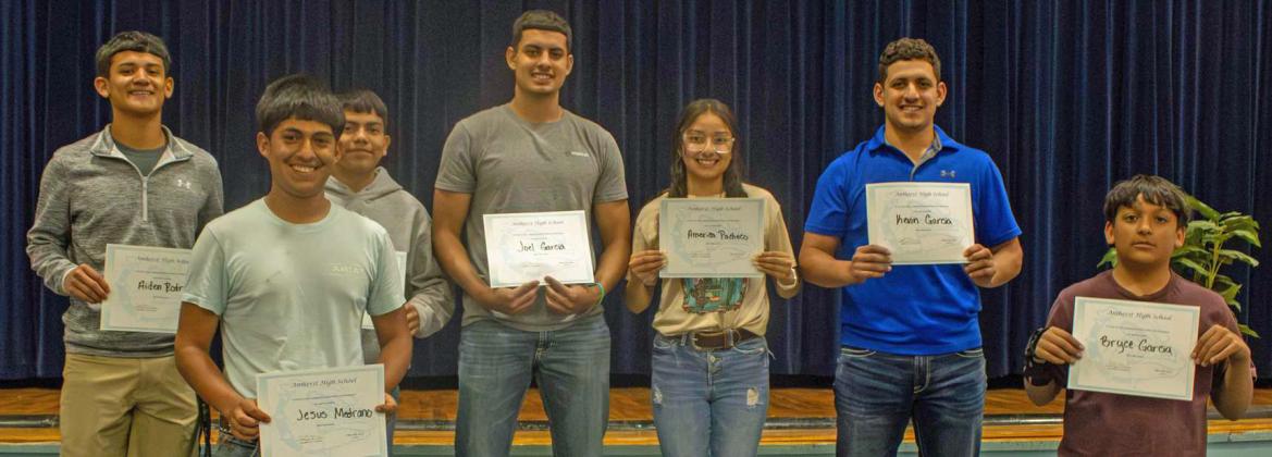 Mrs. Tanner’s AGAwards- (Top row L-R): Fabian Reyes, Jose Fierro, Joel Garcia Torres, America Pacheco Quiroz and Kevin Garcia Torres. (Bottom row L-R): Jesus Medrano and Bryce Garcia. (Submitted Photo)