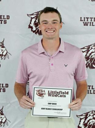 Littlefield High School held their 2024-2025 Athletic Banquet on Monday, May 5th, where senior Chip Green was named the recipient of the Jerry Blakely Scholarship. The scholarship goes to the athlete with the highest grade point average. (Staff Photo by Derek Lopez)
