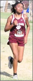 Littlefield’s London Taylor competes at the Littlefield Invitational last Saturday. (Staff Photo by Derek Lopez)