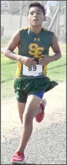 Springlake- Earth’s Josiah Castillo competes at the Littlefield Invitational last Saturday. (Staff Photo by Derek Lopez)