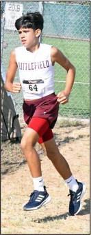 Littlefield’s Nehemiah Beanes competes at the Littlefield Invitational last Saturday. (Staff Photo by Derek Lopez)