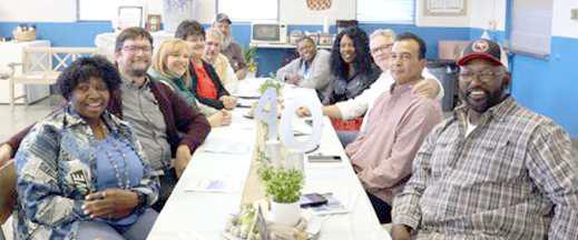 Alumni from the 1985 and 1986 classes of Amherst High School were recognized at the Amherst Chamber of Commerce Banquet at the Amherst School Cafeteria on Tuesday, March 26, 2024. The classmates were celebrating a reunion after 40 years. (Photo by Ann Reagan)
