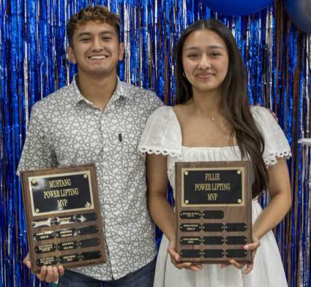 Mustang Powerlifting MVP - Jaime Reyna and Fillie Powerlifting MVP - Ciara Zermeno