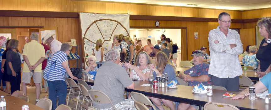 CLASS MATES, FAMILY, FRIENDS had a chance to see each other for the day on Saturday, August 5, 2023 at the Pep Centennial Celebration. A hambuger/hot dog meal was served. (Photo by Emily Campos)