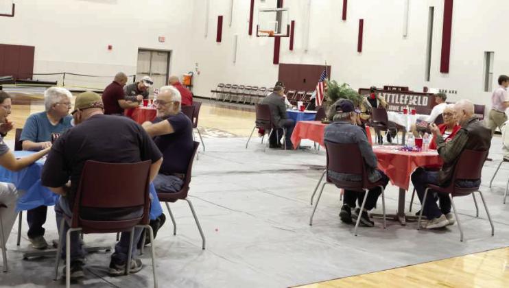 Veterans attending the Veterans Day event at Littlefield High school were served lunch following the event. (Photo by Ann Reagan)