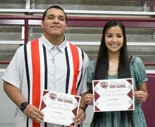 Sophomore Class Favorites Darius Perez and Iris Hernandez