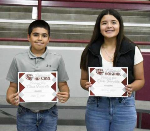 Freshmen Class Favorites Aron Cueto and Jaelyn Tijerina