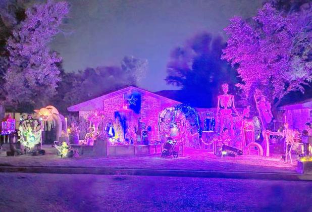 Kenny and Cindy Williams of 27th Street in Littlefield, provide an amazing Halloween display each year for people to admire. (Staff Photo by Derek Lopez)