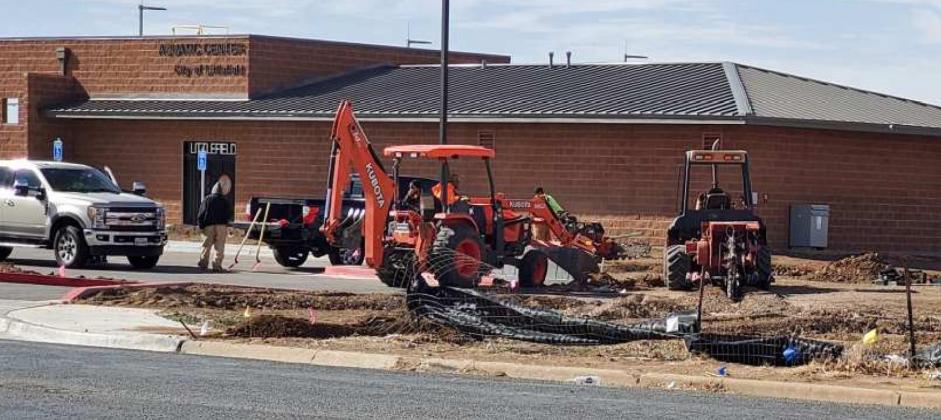 Landscaping at the Aquatic Center