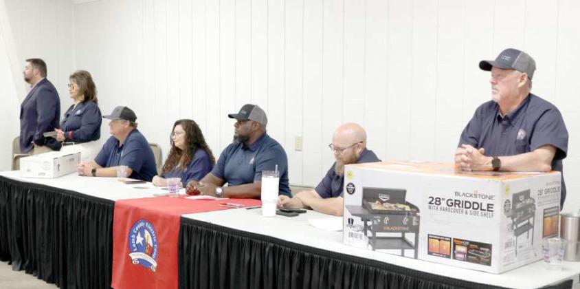 Drawings for Door Prizes which included gift cards, a Dyson Vacuum, and a Blackstone Grill were conducted during the 87th Annual Membership Meeting held on Tuesday, September 16, 2025 at the Lamb County Ag Center. (Photo by Ann Reagan)