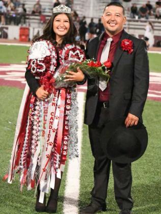 2022 LITTLEFIELD HOMECOMINGQUEEN - Madalyn Tarango was crowned the 2022 Littlefield Homecoming Queen on Friday during halftime of the Wildcats’, 42-0, shutout victory over Lamesa. Madalyn was escorted by her father, Miguel Tarango, who is a graduate of the LHS Class of 2004. (Staff Photo by Derek Lopez)