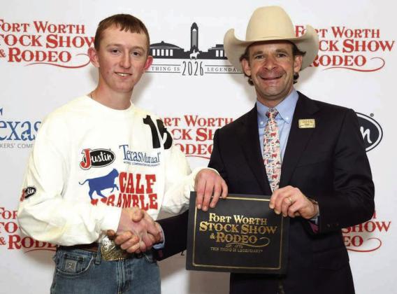 Ryan Muller Awarded Calf Scramble Purchase Certificate