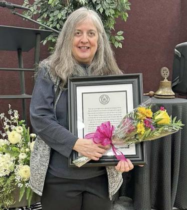 Rotary Club of Littlefield honored Terri Hanna as Administrative Professional of the Year, during a luncheon that was hosted by the Littlefield Rotary Club at the First Baptist Church MAC on Wednesday, April 26th during Admistrative Assistant Appreciation Day. (Submitted Photo)