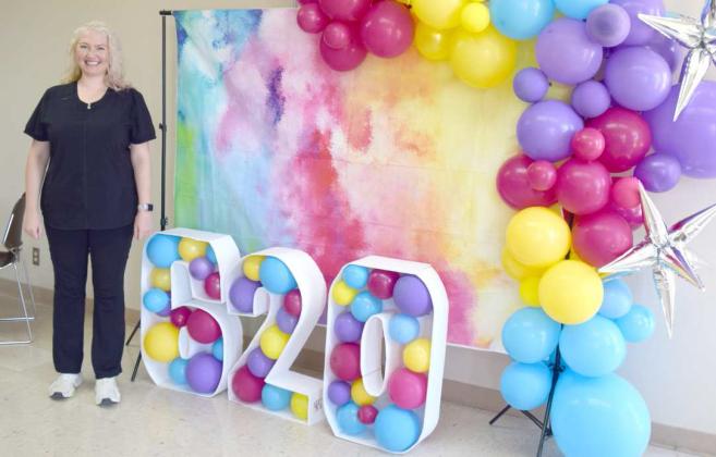 DR. CINDY GEORGE, Medical Director for Lamb Healthcare Center, was recognized with a potluck luncheon provided by the hospital staff on Thursday, July 6, 2023 for delivering 620 babies during her 10 years at the hospital. (Photo by Ann Reagan)
