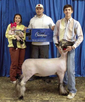 Kooper Edwards wins Reserve Grand Champion Lamb at the Lamb County Junior Livestock Show on January 10, 2026. (Photo by Madison Vidales)