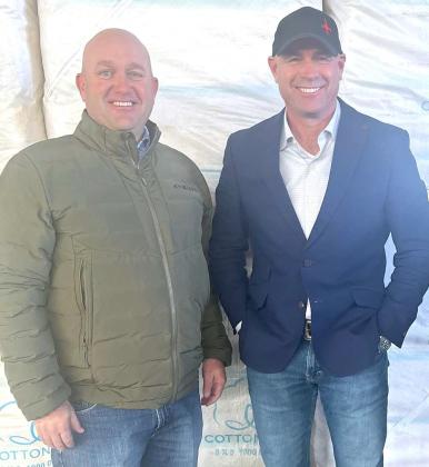 PCG Vice President and Lamb County Producer Brent Coker and Rep. Jake Ellzey Sr. (R-TX) advocate for strong farm policy in 2025. (Photo courtesy Plains Cotton Growers)
