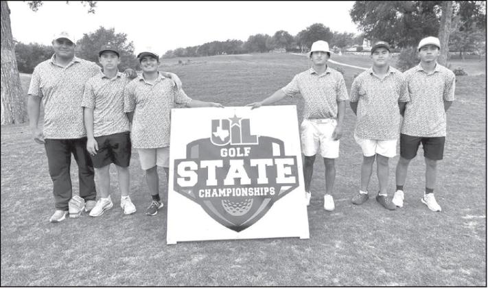 The Springlake-Earth Wolverines’ varsity golf team finished 11th as a team, led by Froylan Agundiz, who placed third individually, at the 1A State Golf Tournament in Leander on April 27th and 28th. (Shown L-R): Head Coach Juan Salas, Easton Bradley, Bryan Longoria, Agundiz, Ethan Mosqueda and Jacob Alvarez. (Submitted Photo)