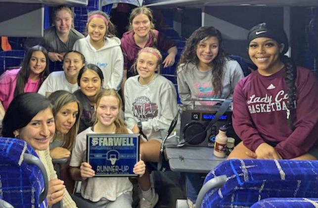 FARWELL INVITATIONAL RUNNER-UPS – The Littlefield Lady Cats went 2-1 at the 2021 Farwell Invitational this past weekend, falling to the host team Farwell Lady Blue, 49-42, in the championship game on Saturday. (Shown L-R): Ellie Lopez, Jazmin Barios, Arianna Cruz, Brookelyn Gau, Leilani Solis, Bri Valdez, Amiah Elizondo, Kennadi Hanlin, Madison McNeese, Ashtyn Parker, Emily Champion and Mahalia Huey. (Submitted Photo)