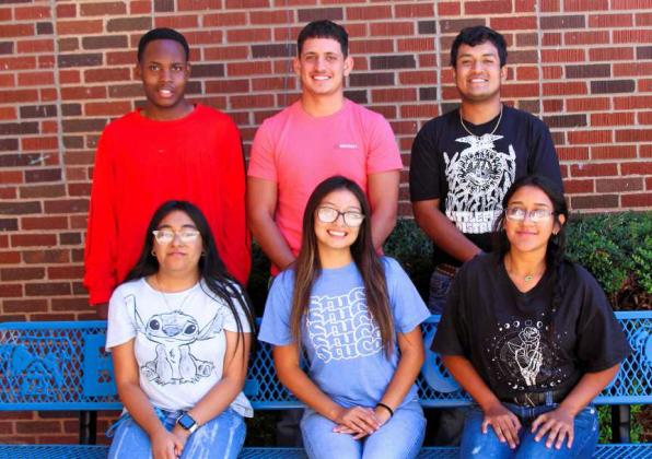 Amherst is set to host Patton Springs on Friday for their 2024 Homecoming game. The 2024 Homecoming Court (Top L-R): Jayson Lee, Kevin Garcia and Jose Flores. (Bottom L-R): Jasmin Muñiz Ramirez, America Pacheco, and Sofia Avila Muzul. (Photo by Amherst Sophomore Photography Class)