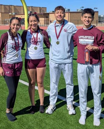 The team of Anaei Ojeda, Sophie Garcia, Cesar Garcia and Noah Villanueva placed first overall in the Mixed DMR 4,000-meter with a time of 13:21.1. (Submitted Photo)