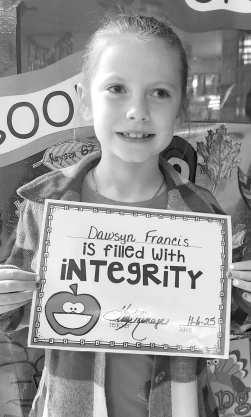 Dawsyn Francis is filled with Integrity
