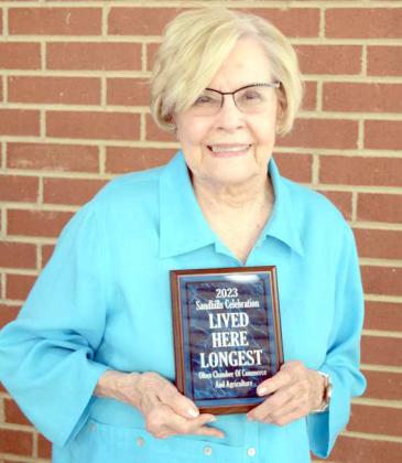 ALENE ALLCORN, Longest lived in Olton