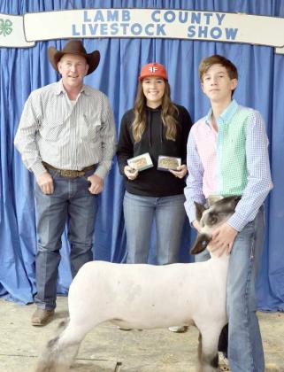 Kooper Edwards of Sudan and his Lamb earned Reserve Grand Champion at the Lamb County Junior Livestock Show that took place in Littlefield on Saturday. He also earned the Lamb Showmanship Award (Photo by Ann Reagan)
