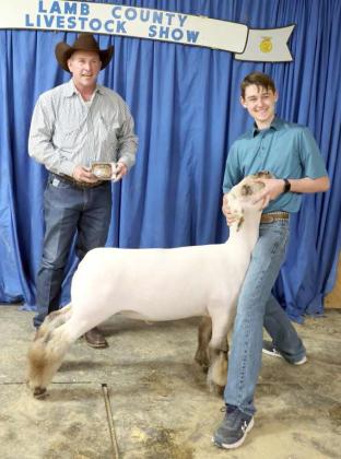 Reiner Goe of Springlake-Earth and his Lamb earned Grand Champion at the Lamb County Junior Livestock Show that took place in Littlefield on Saturday. (Photo by Ann Reagan)