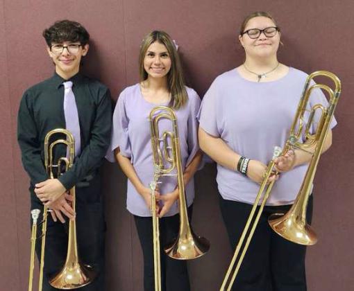 Trombone Trio, earns 2nd Division on their performance at the State UIL Solo &amp;amp; Ensemble Competition in Pflugerville, Tx, on May 25th. (Submitted Photo)