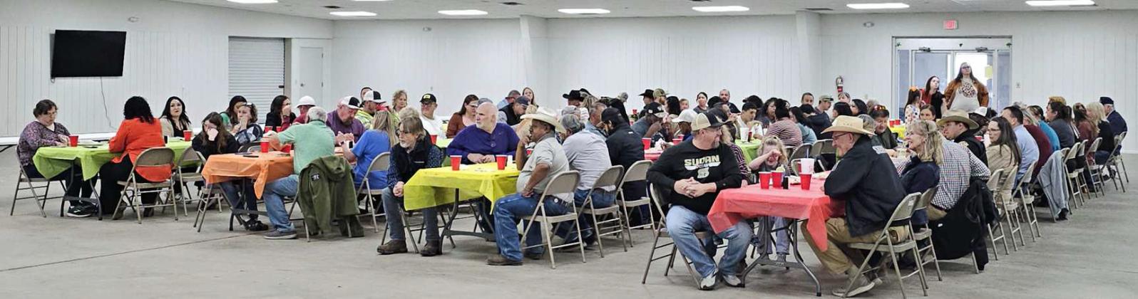 Lamb County employees enjoy a Thankgiving Luncheon on Wednesday, at the Lamb County Ag Center. (Staff Photo by Derek Lopez)