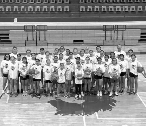 Incoming fifth through ninth graders completed the Olton Fillie Youth Baksetball Camp last Wednesday at Mustang Gymnasium. (Submitted Photo)