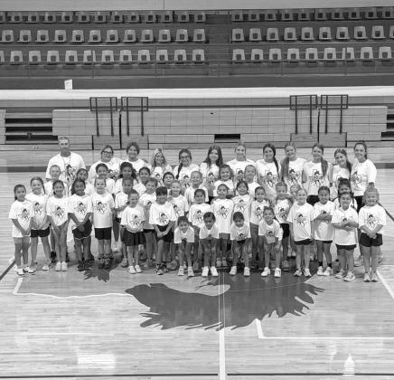 Incoming first through fourth graders completed the Olton Fillie Youth Baksetball Camp last Wednesday at Mustang Gymnasium. (Submitted Photo)