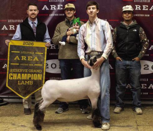 Kooper Edwards of Sudan won Grand Champion and Reserve Grand Champion Lamb. (Photo by Madison Vidales)