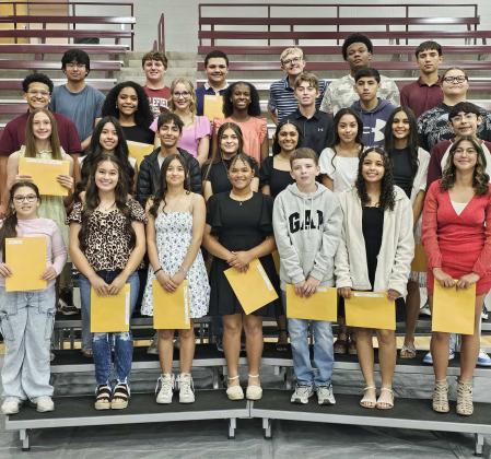 Littlefield’sfreshmen were given their awards for the 2024-2025 school year, during a ceremony last Tuesday morning at Wildcat Gymnasium. (Staff Photo by Derek Lopez)