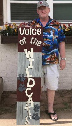 100 GAMES – Littlefield native, Ronnie Martin, the Voice of the Wildcat football team announced his 100 th game on Friday as the Wildcats took on Denver City at Wildcat Stadium. (Submitted Photo)