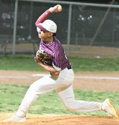 Littlefield senior, Ian Mendez, throws a no-hitter against the Roosevelt Eagles on Monday, helping the Wildcats notch their second district win of the season. Mendez gave up three walks, while striking out eight batters in the contest. (Staff Photo by Derek Lopez)
