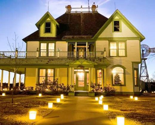 The 1908 Barton House has become one of the most popular attractions for Candlelight at the Ranch visitors during four decades of celebrating a pioneer Christmas. The National Ranching Heritage Center will host the annual family-friendly event from 6:30 to 9 p.m. December 10 and 11. (Photo by Shelby Schwartz)