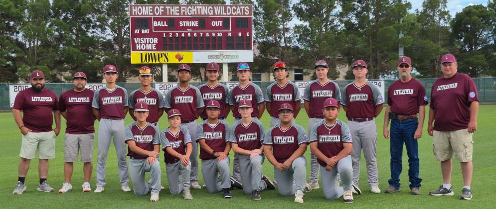 The Littlefield 16u All-Star Baseball team is set to begin play in Monroe, Louisiana, at the Babe Ruth Southwest Regional Baseball Tournament. The 16u All-Star team is coached by Brad Black, Drue Jennings, Jesus Mata and Andrew Lopez . (Shown): Gabe Mata, Blayton Soliz, CJ Weaver, Carlos Almance, Jayden Kirkland, Anastacio Ayala, Rylan Russell and Jayton Parchman, Brayden Black, Craig Jennings, Leo Lopez, Chuy Mata, Pete Mata, Albert Velasquez and Cayson Villarreal. (Submitted Photo)