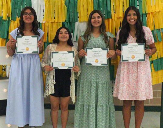 Girl’s Basketball Awards: Hustle Award, Ennah Mosqueda; Grit Award, Jessica Mendoza; Offensive MVP, Natalie Rosalez; Defensive MVP, Hannah Alvarez.