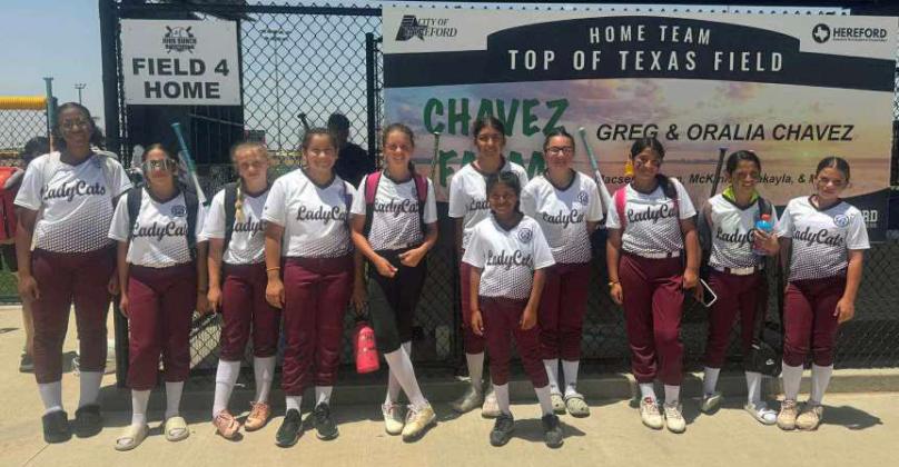 The Littlefield 12u All-Star Softball team was coached by Hector Coronado and Yesenia Ojeda. (Shown): Madilyn Riley, Kenzley Mata, Chloe Faver, Lexi Wright, Evangeline Sanchez, Tatiana Jasso, Peyton Lundberg, Dalia Vasquez, Vivian Loya, Araceli Ojeda, Leah Camacho and Marilyn Coronado. (Submitted Photo)